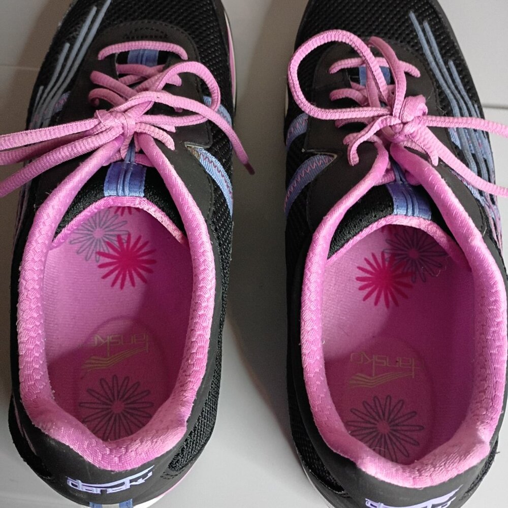 Dansko Shayla Slip Resistant Sneakers Lace Up Black/Purple/Blue Size 43 US 12.5 - Picture 5 of 7